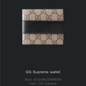Men’s Gucci wallet.